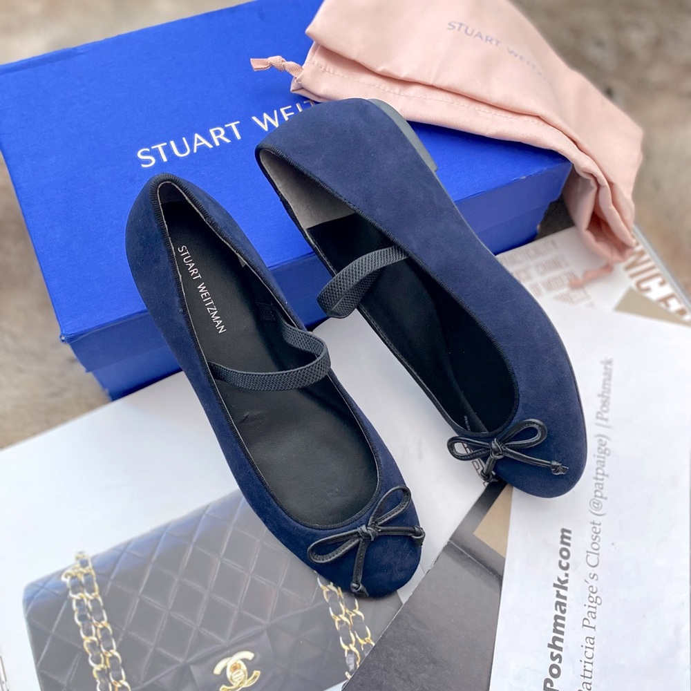 Stuart Weitzman Gabby Bow Ballet Flat